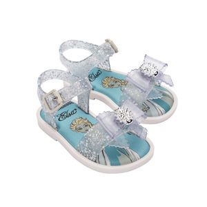 Mini Melissa Mar Sandal + Disney Princess Vidro Glitter Branco 35699