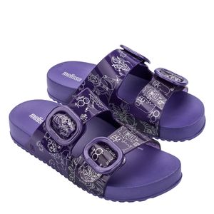 Melissa Cozy Slide + Disney 100 Roxo Transparente 33954