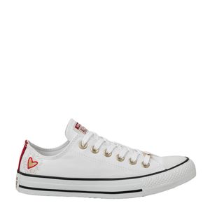 Tênis Converse All Star Chuck Taylor Branco Beterraba CT24480001