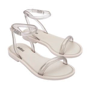 Melissa Wave Sandal Bege Vidro Glitter 32942