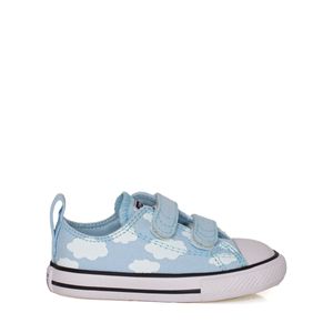 Tênis Converse Chuck Taylor All Star Infantil 2V Azul Cambraia Preto Branco CK10350001