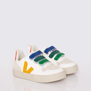 Tênis Vert V-10 Small Chromefree Leather Multico Extra White Ouro CV0502905H