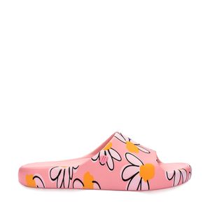 Melissa Free Print Slide Rosa Branco Amarelo 33973