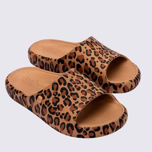 Melissa Free Print Slide Bege Marrom Preto 33973