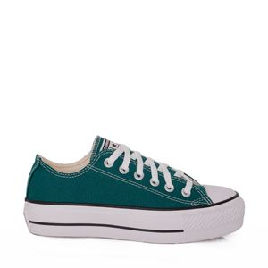 Tênis Converse All Star Chuck Taylor Lift Seasonal Verde Escama Preto Branco CT09630051