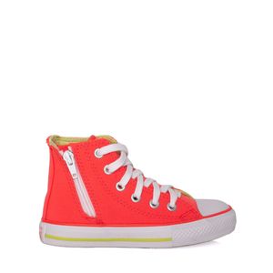 Tênis Converse Chuck Taylor All Star Infantil Laranja Chama Azul Alma Branco CK10070009