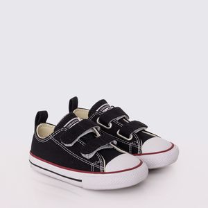 Tênis Converse Chuck Taylor All Star Baby 2V Preto Vermelho CK10410007