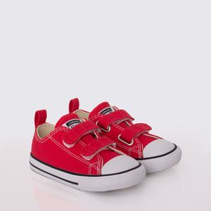 Tênis Converse Chuck Taylor All Star Baby 2V Vermelho Cru Preto CK10410004