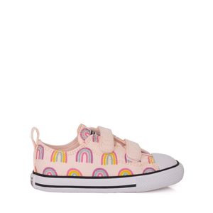 Tênis Converse Chuck Taylor All Star Baby 2V Rosa Pink Branco Preto CK10970001