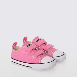 Tênis Converse Chuck Taylor All Star Baby 2V Rosa Cru Preto CK10410006