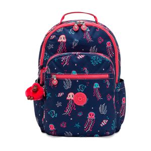 Mochila Kipling Seoul Azul Rosa I4851Q46