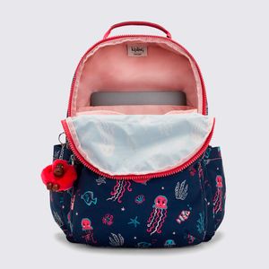 Mochila Kipling Seoul Azul Rosa I4851Q46