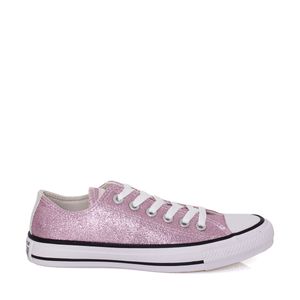 ALL STAR CHUCK TAYLOR ROSA CHICLETE GLITTER CANO LONGO INFANTIL