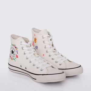 Tênis Converse Chuck Taylor All Star Hi Summer Florals Amêndoa Laranja Intenso CT24560001