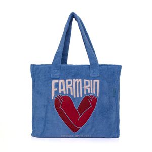 Totebag Farm Praiana Floral de Renda Azul Escuro 78312519M