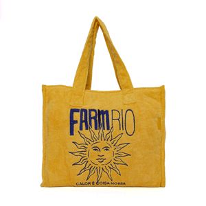 Totebag Farm Praiana Floral de Renda Amarelo 78312519P