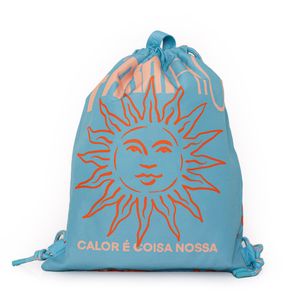 Bolsa Farm Praiana Floral de Renda Azul 78312533K