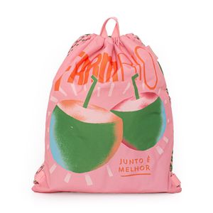 Bolsa Farm Praiana Floral de Renda Rosa 78312533C