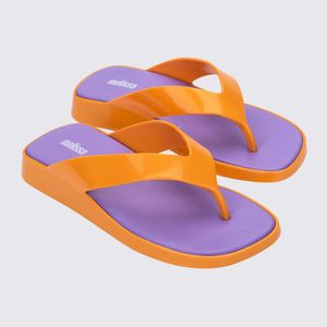 Melissa Brave Flip Flop Laranja Lilás 33699