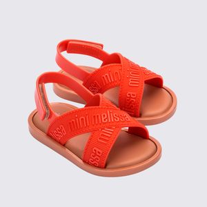 Mini Melissa M Lover Sandal Baby Bege Vermelho 35850