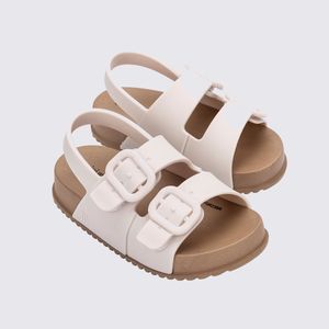 Mini Melissa Cozy Sandal Baby Marrom Branco 35686