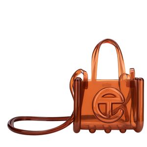 Melissa X Telfar Small Jelly Shopper Marrom Transparente 34404
