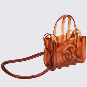 Melissa X Telfar Small Jelly Shopper Marrom Transparente 34404