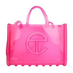 Melissa X Telfar Large Jelly Shopper Rosa Transparente 34405