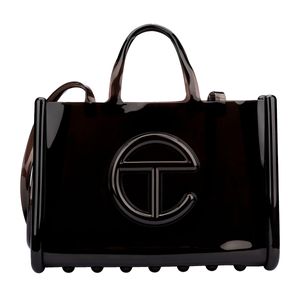 Melissa X Telfar Large Jelly Shopper Preto Transparente 34405