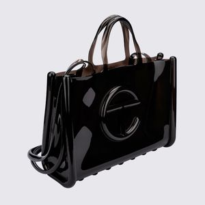 Melissa X Telfar Large Jelly Shopper Preto Transparente 34405