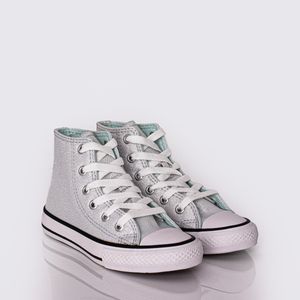 Tênis Converse All Star Chuck Taylor Infantil Azul Luar Prata Branco CK10790002