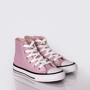 Tênis Converse All Star Chuck Taylor Infantil Pink Prata Branco CK10790001