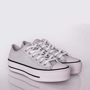 Tênis Converse All Star Chuck Taylor Lift Azul Luar Prata Branco CT25630001