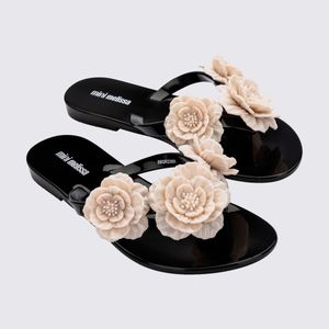 Mini Melissa Harmonic Springtime Infantil Preto Bege 35705