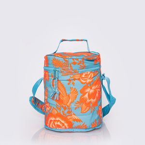 Cooler Farm Farofa Floral de Renda Azul 78312558K