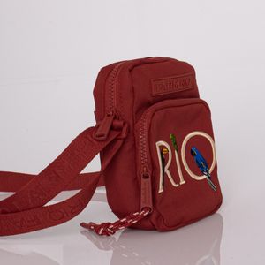 Bolsa Farm Da Gema Pontinho de Arara Vermelho 78312155D