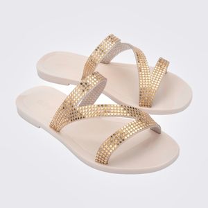 Melissa Siena Slide Bege Dourado 33989