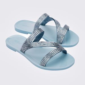 Melissa Siena Slide Azul Prata 33989