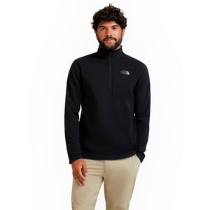 Fleece The North Face Tka 100 Glacier 1/4 Zíper Preto C744NKX7