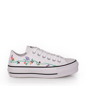 Tênis Converse Chuck Taylor All Star Lift Ox Summer Florals Branco Ultra Violeta CT24550001