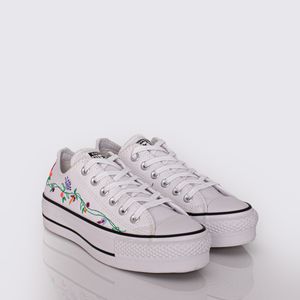 Tênis Converse Chuck Taylor All Star Lift Ox Summer Florals Branco Ultra Violeta CT24550001