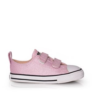 Tênis Converse Chuck Taylor All Star 2V Infantil Pink Prata Branco CK10960001