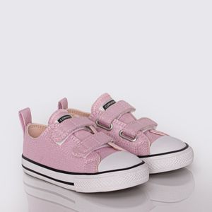 Tênis Converse Chuck Taylor All Star 2V Infantil Pink Prata Branco CK10960001