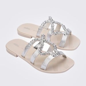 Melissa Slide + Bo.Bo Bege Prata 33862