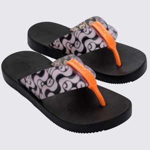 Melissa Flip Flop Orla + Cosmo Preto Bege 35713