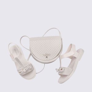 Mini Melissa + Bolsa Infantil Glossy Branco 35747