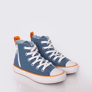 Tênis Converse Chuck Taylor All Star Infantil Azul Escuro Laranja Branco CK09090001