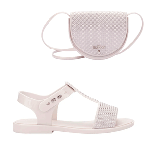 Melissa + Bolsa Rise Branco Prata 35742