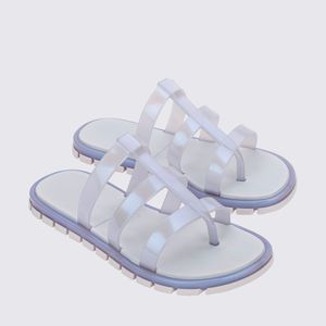 Melissa Path Slide Azul Perolado Branco 35802