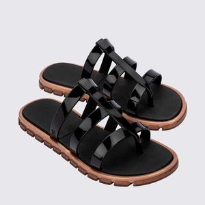 Melissa Path Slide Preto Ouro 35802